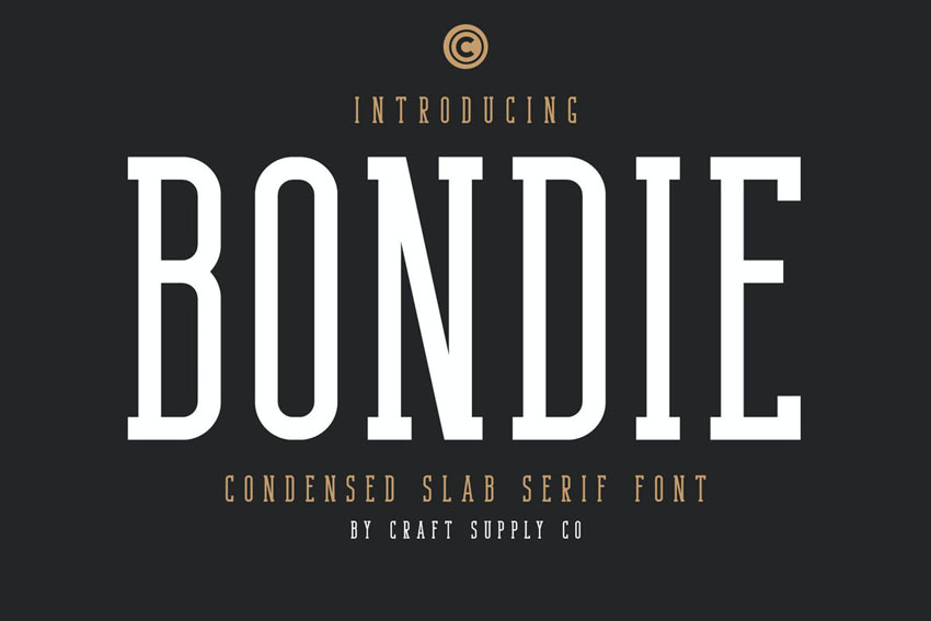Bondie Condensed Slab Serif