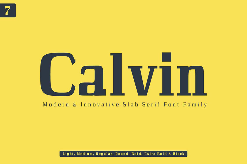 Calvin Modern Inspired Slab Font