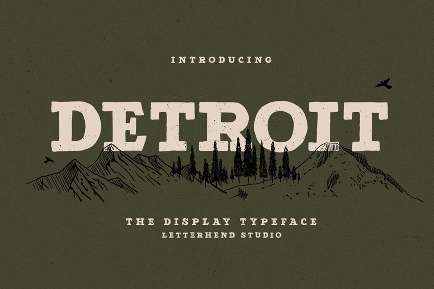 Detroit Block Serif Font