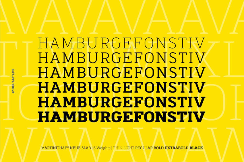 MartiniThai Neue Slab Serif Typeface