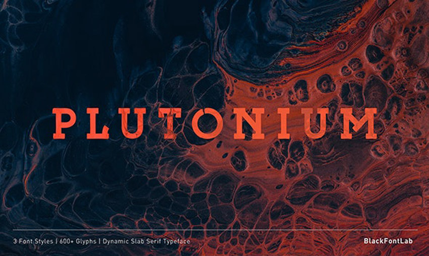 Plutonium Slab Typeface