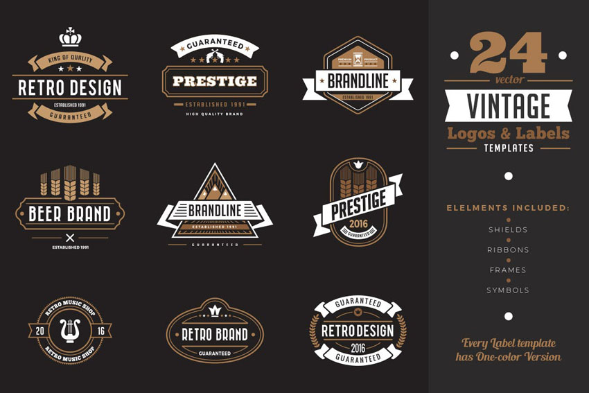 vintage logo design slab serif