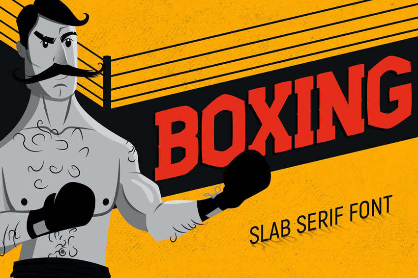 Boxing Slab Serif Font