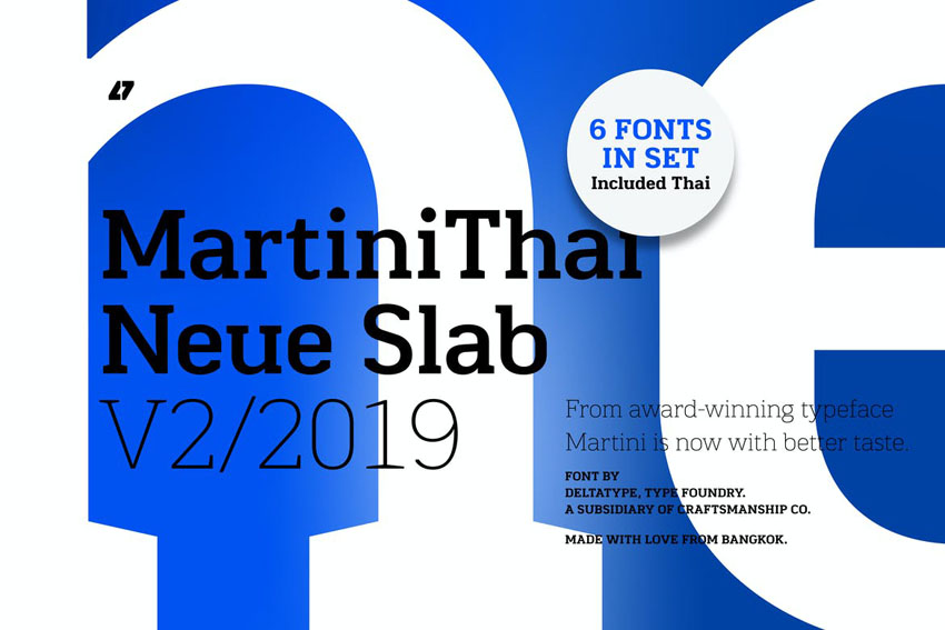 MartiniThai Neue V2 Slab Serif Typeface