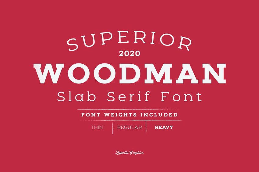 Woodman Block Serif Font