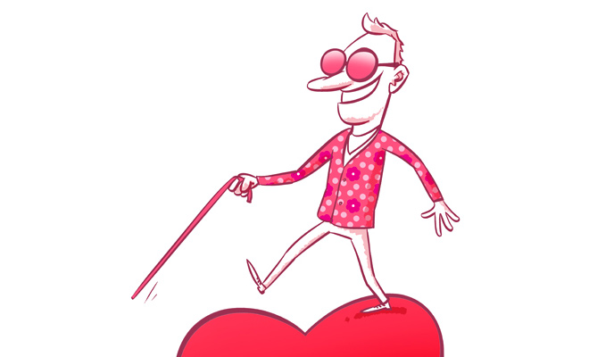 love is blind pink valentines artwork
