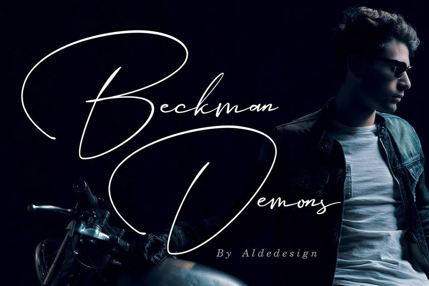 Beckman Demons Signature Sign Lettering Font