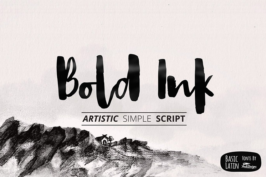 Bold Ink Hand Lettered Font