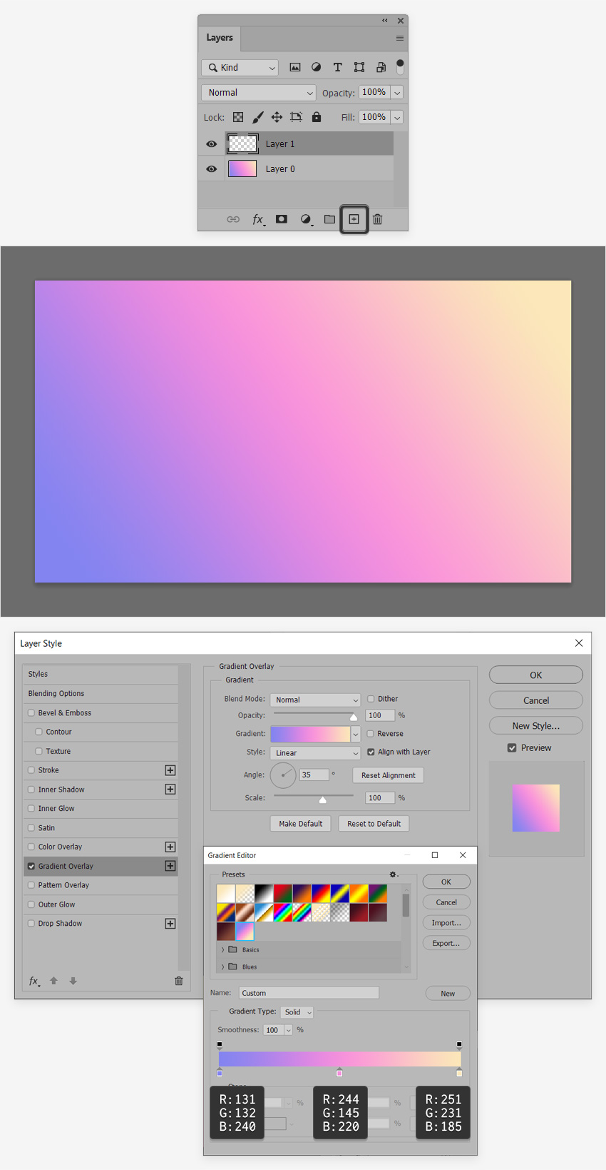 layer style gradient editor