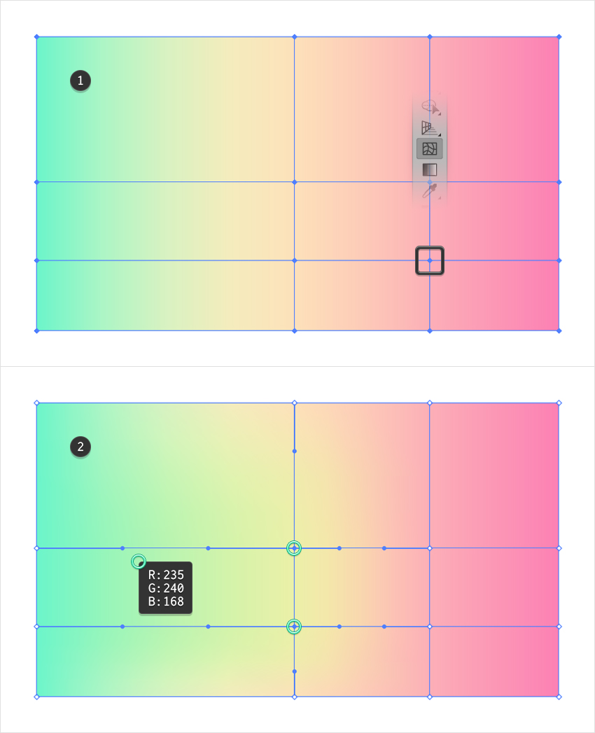 color mesh point