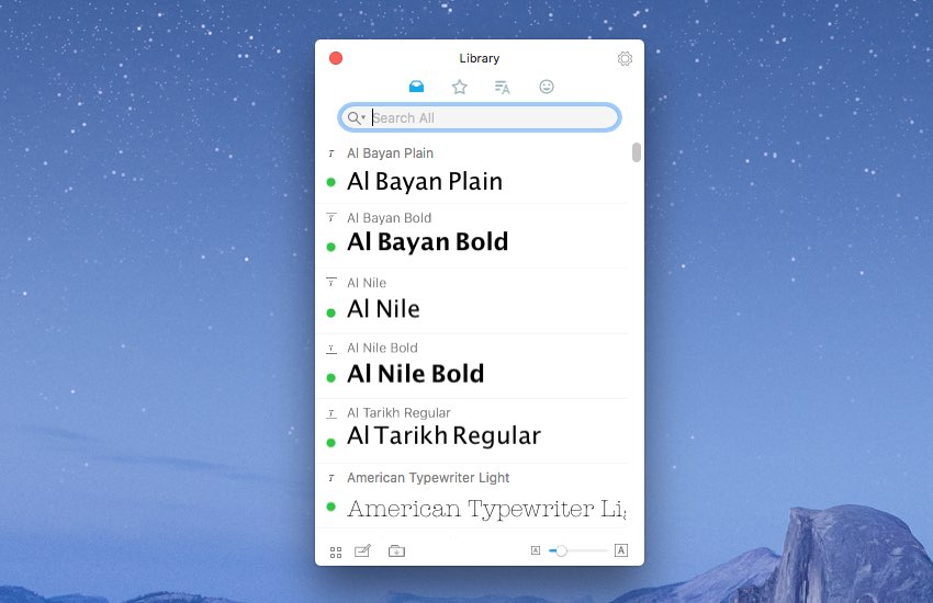 RightFont for macOS is a lightweight font manager