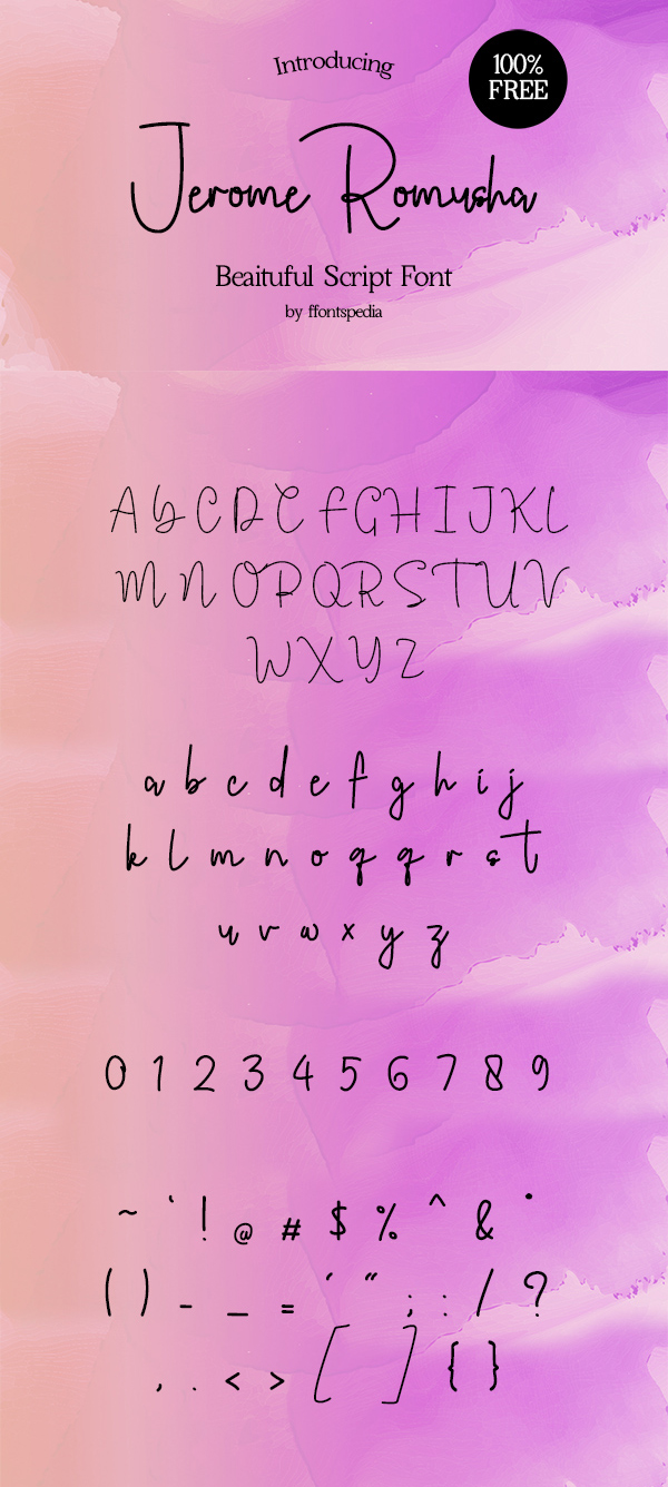 Free Font Jerome Romusha