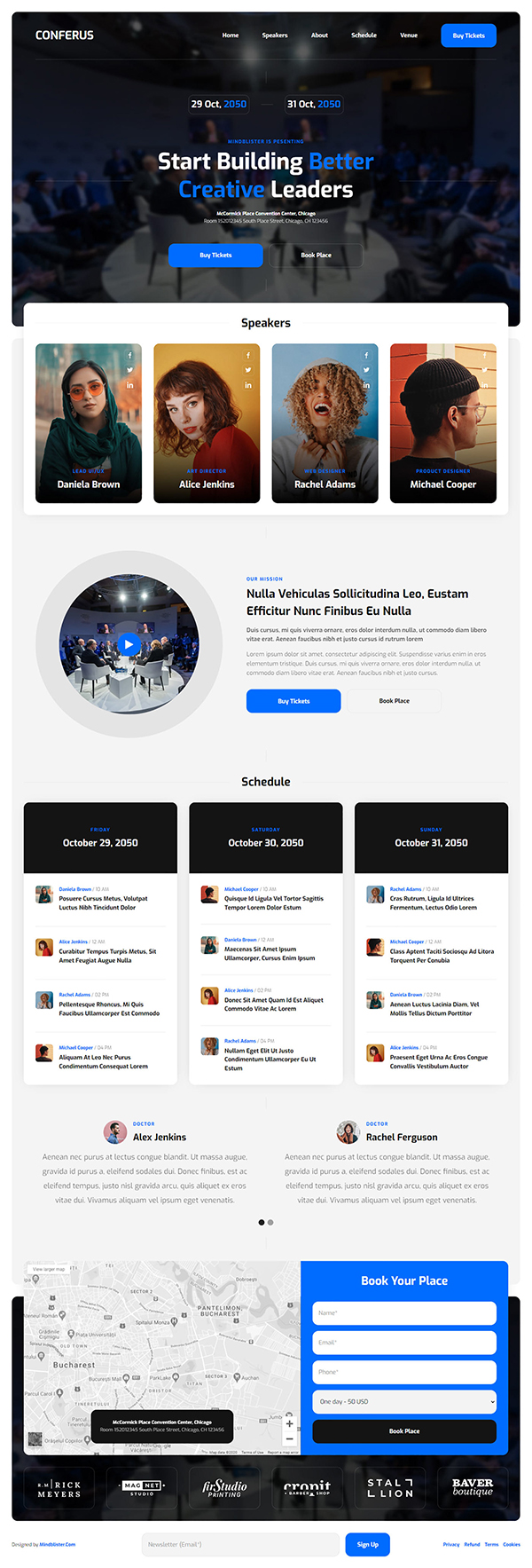 Conferus - Free Event Website Template