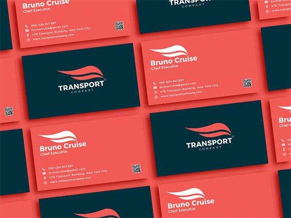 Free Transport Company Business Card Design