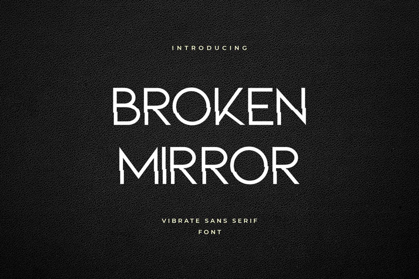 Broken Mirror Geometric Font Logo Typeface