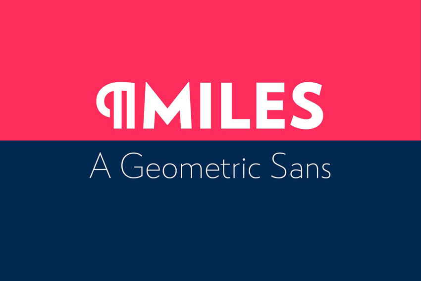 RNS Miles Geometric Sans Serif Typeface