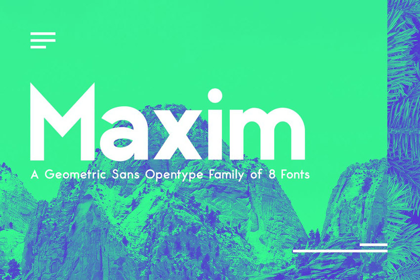 Maximus Geometric San Serif Font Family