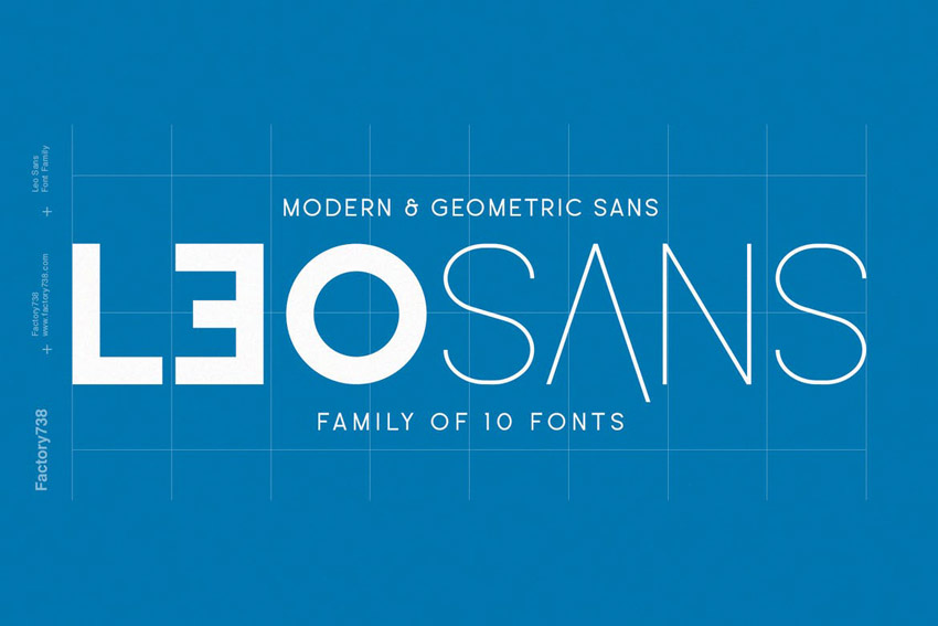Leo Sans Modern Geometric Typeface