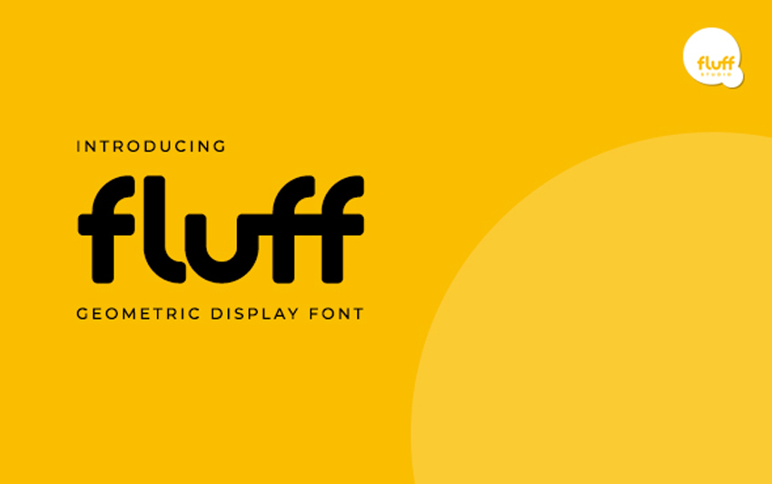 Fluff Stylish Geometric Display Fonts
