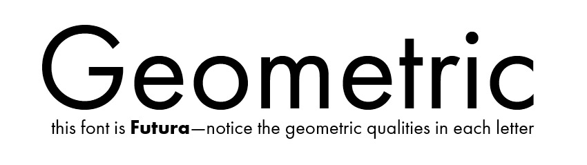 geometric font Futura