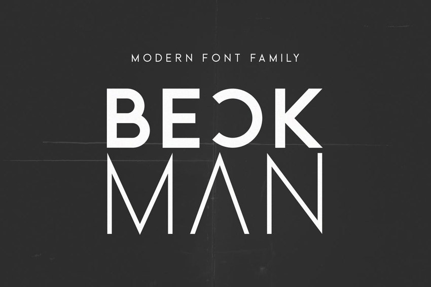 Beckman Modern Geometric Font Family