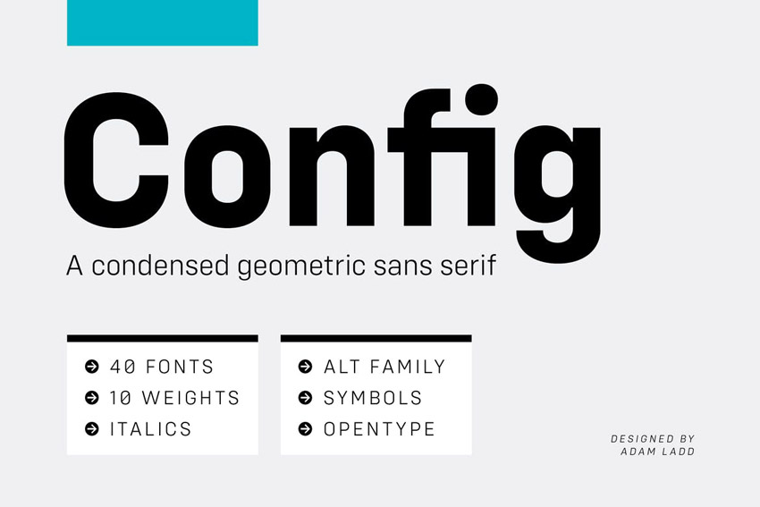 Config Geometric San Serif Font Family