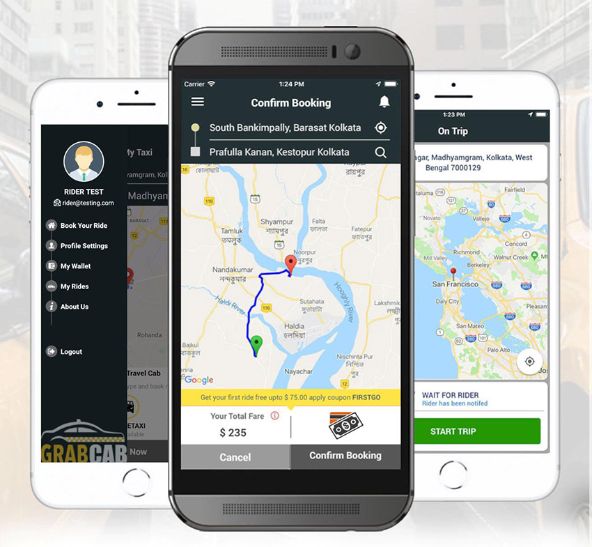 GrabCab React Native App Template Taxi Rideshare Service