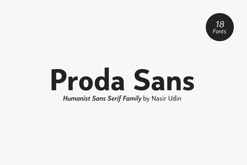 Proda Sans Humanist Font Family