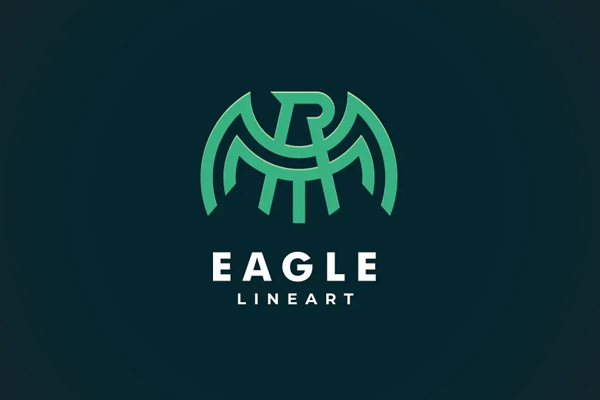 Abstarct Eagle Line Art Logo