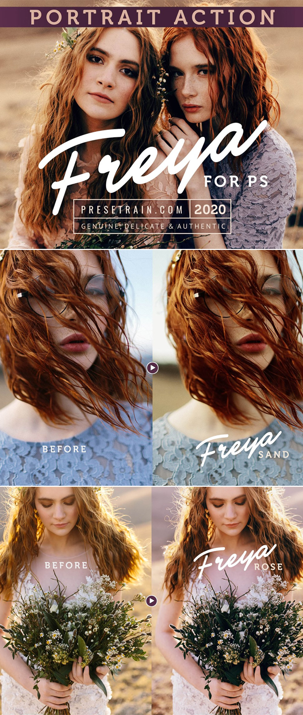 Freya Portrait Action for Photoshop