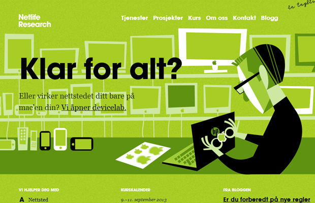 green netlife website layout inspiring