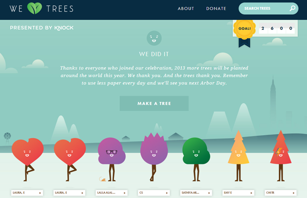 green natural website layout heart trees inspiring