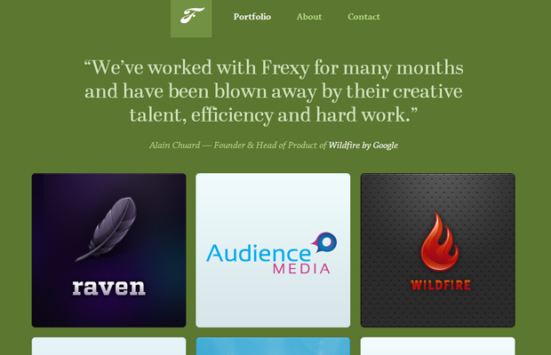 green frexy website layout inspiring design interface