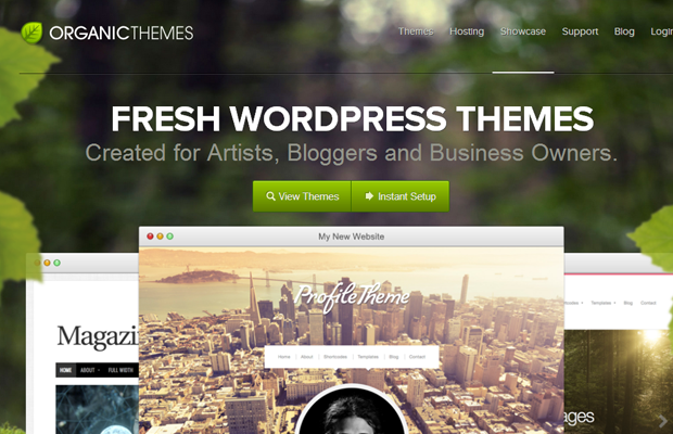 wordpress organic themes green website layout design