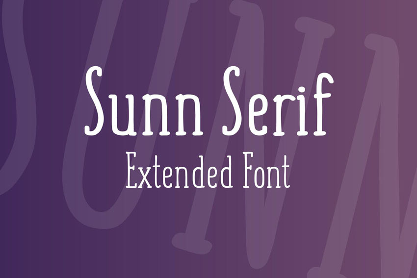 SUNN Serif Extended Font