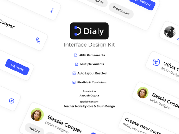 Dialy: Open source UI Kit for Figma
