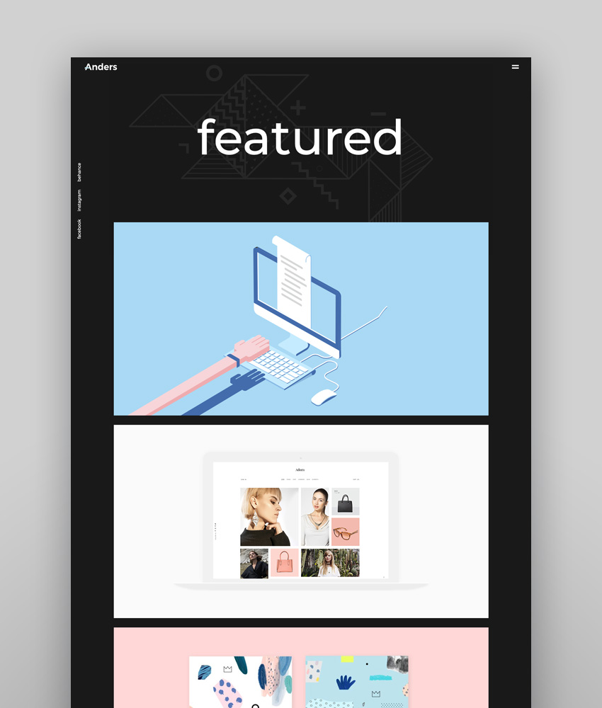 Anders - Clean Portfolio Inspiration Responsive WordPress Theme