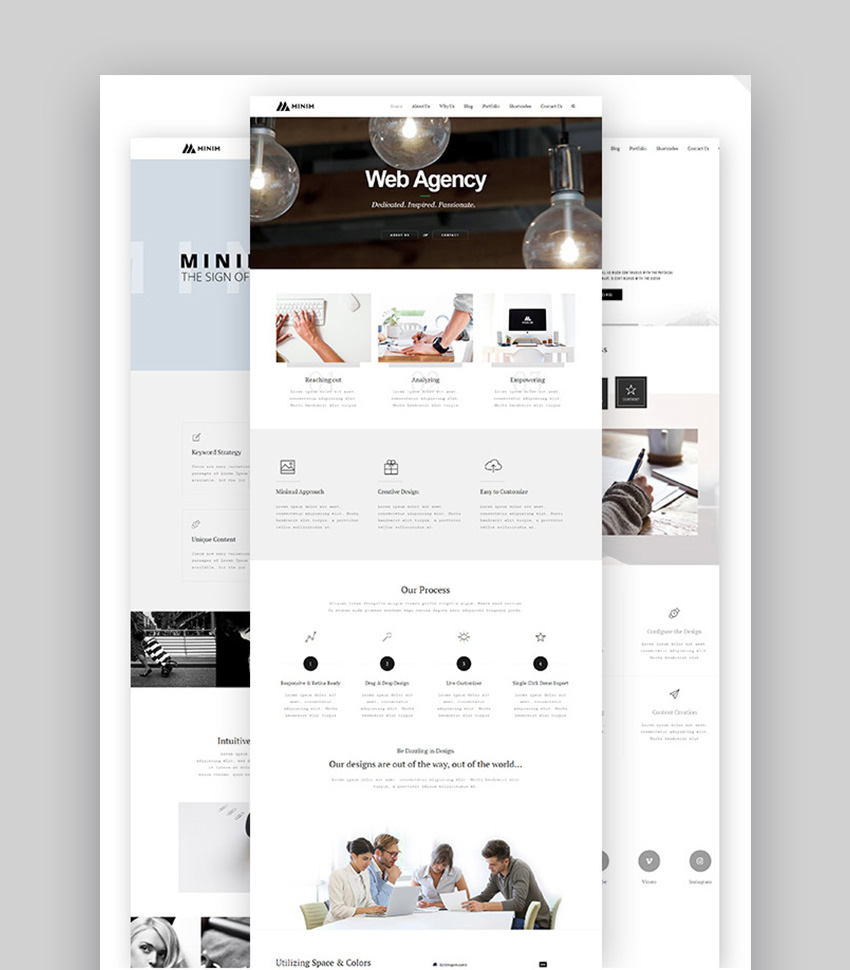 Minim Inspiration WordPress Theme