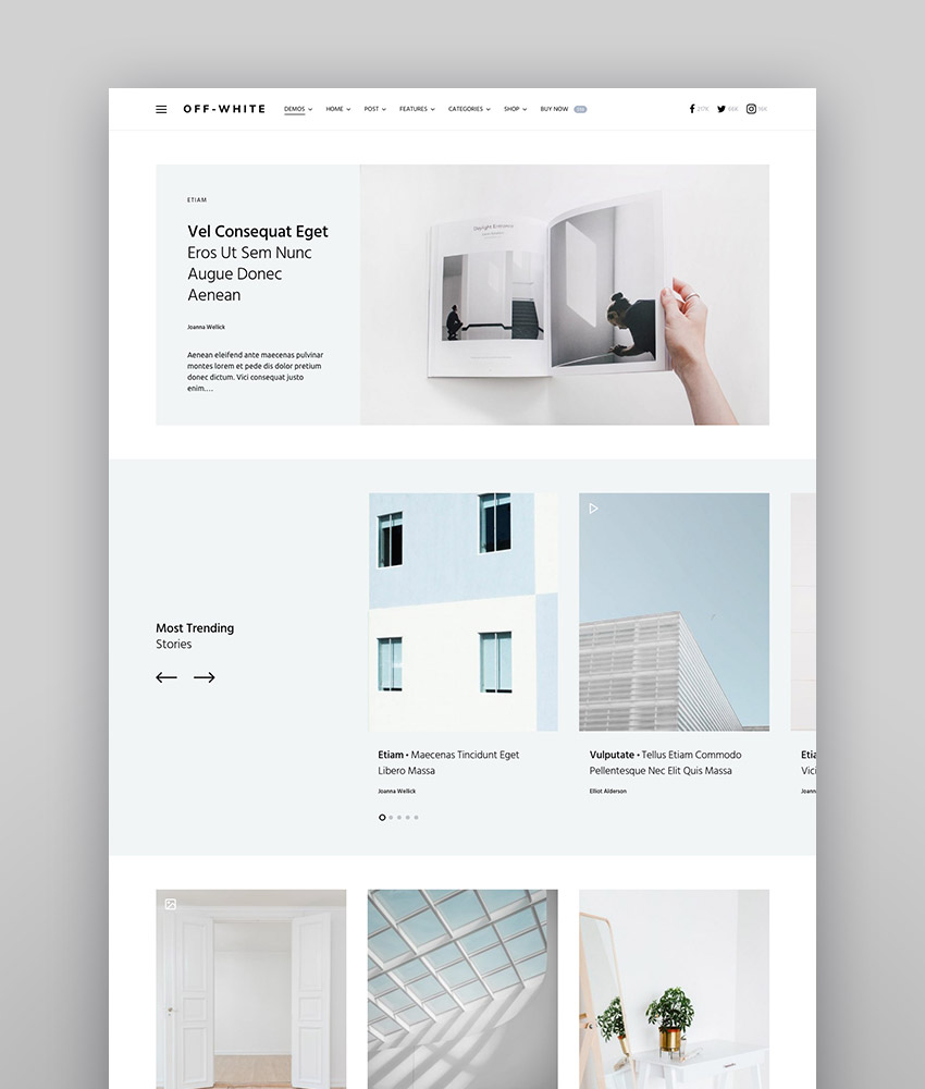 Once - Clean  Elegant WordPress Blog Theme