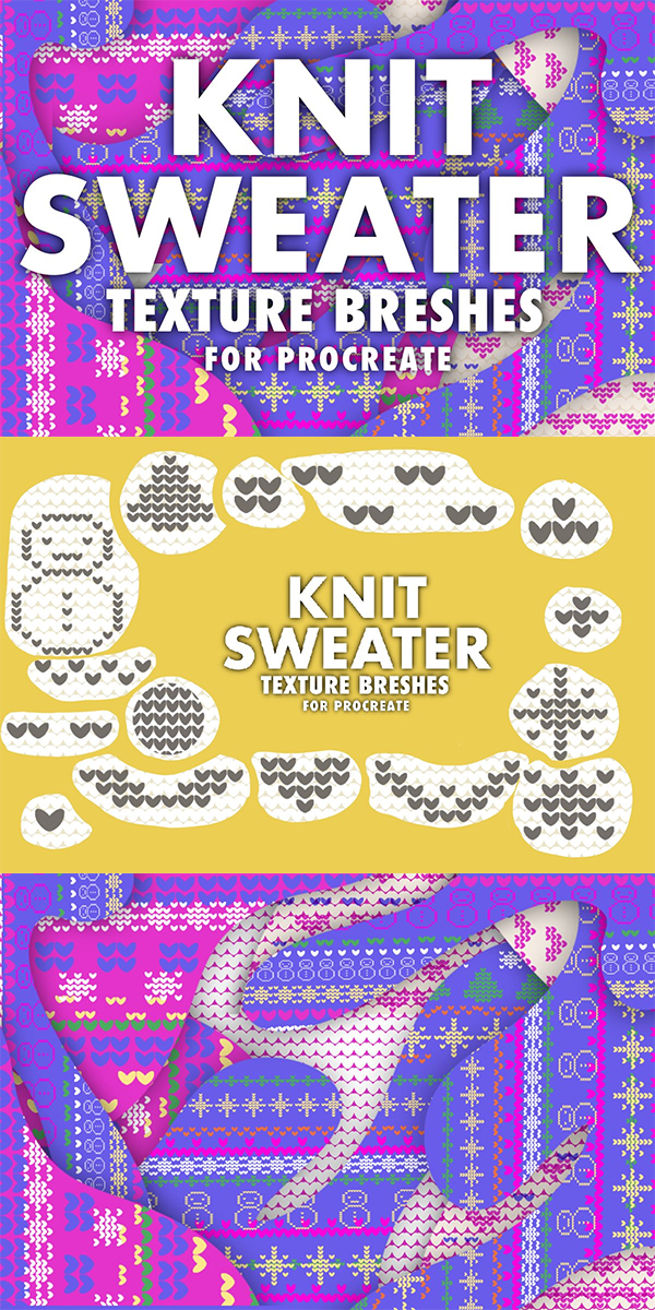 Christmas Knit Sweater Brushes