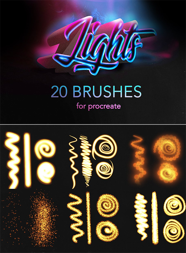 Procreate lights Brushes / Glow