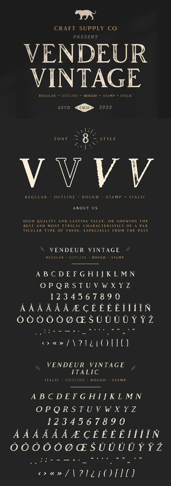 Vendeur Vintage Font Family | 8 Fonts