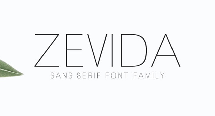 Zevida 4 Sans Serif Font Family