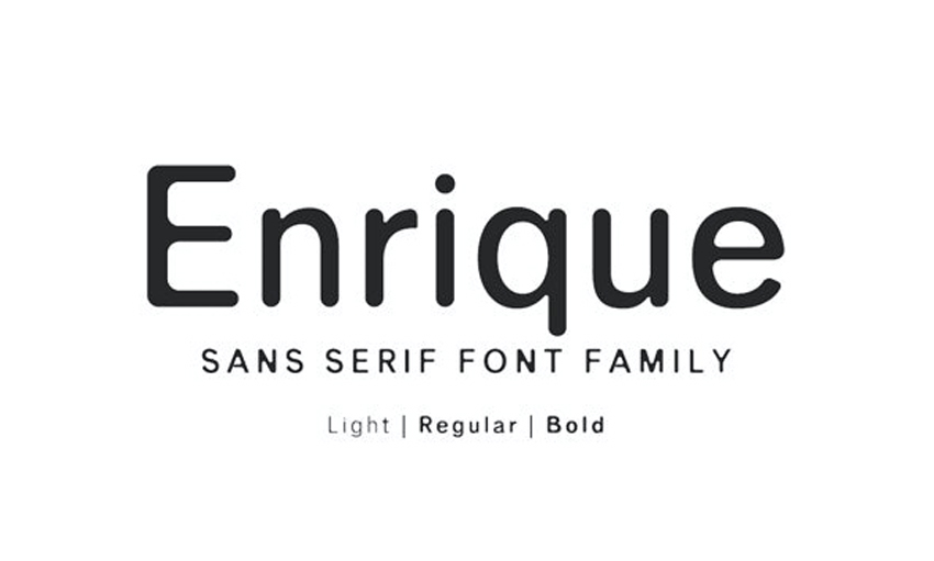  Enrique Sans Serif Font Family