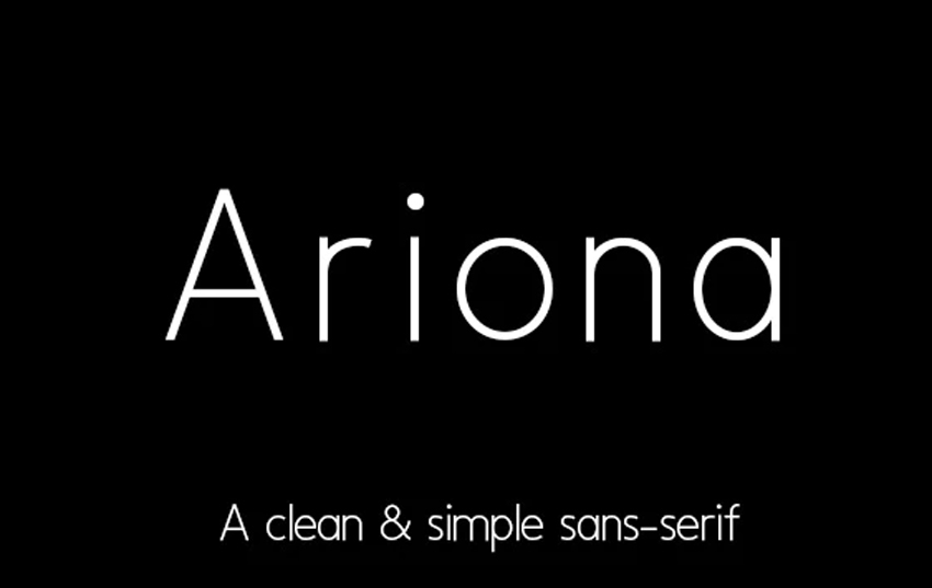 Ariona Simple and Clean Web Fonts