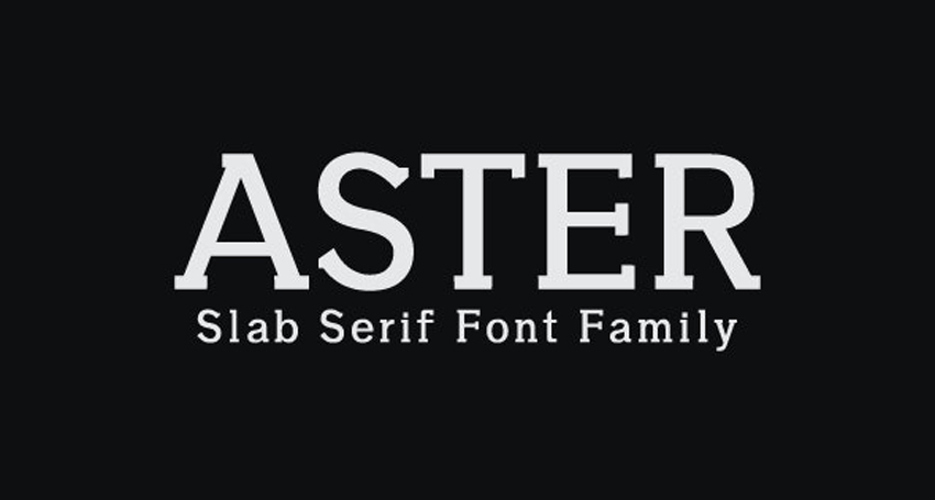 Aster Slab Serif Font Family