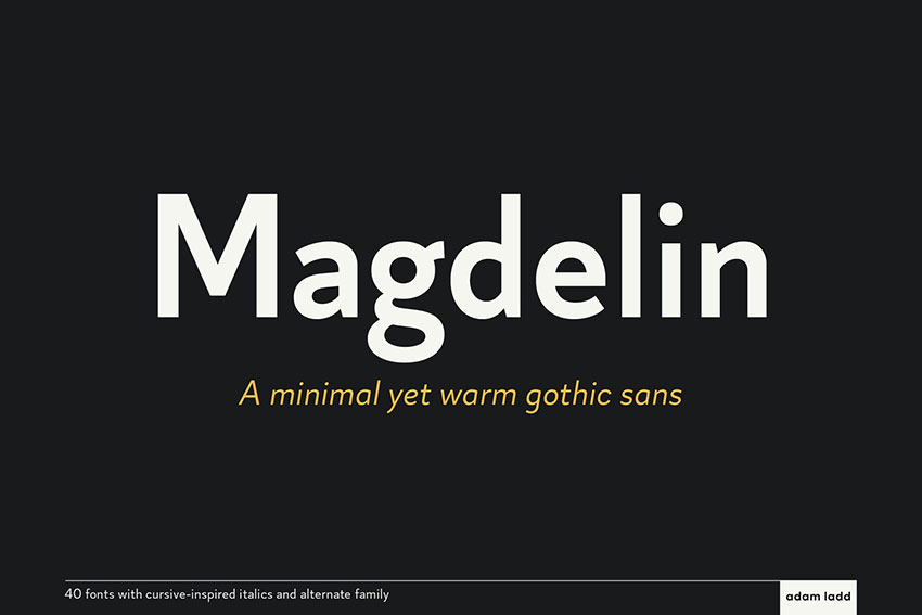 Magdelin, fonts like Arial