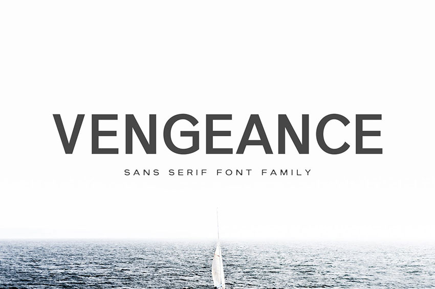 Vengeance, fonts like Arial