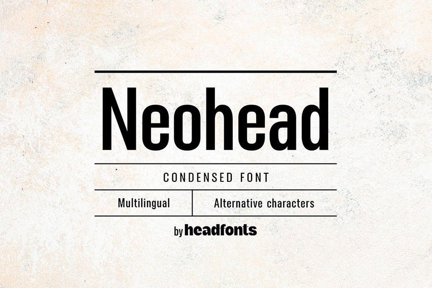 Neohead, fonts like Arial