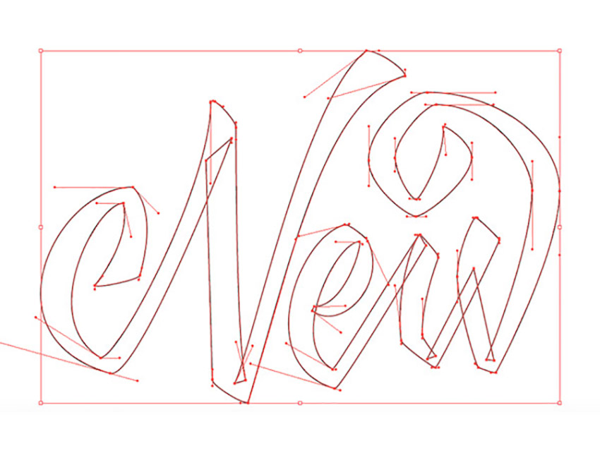 Hand Drawn Lettering Illustrator Tutorial Handling Bezier NEW Vector